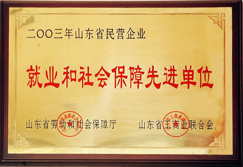 省就业和社会保障先进单位